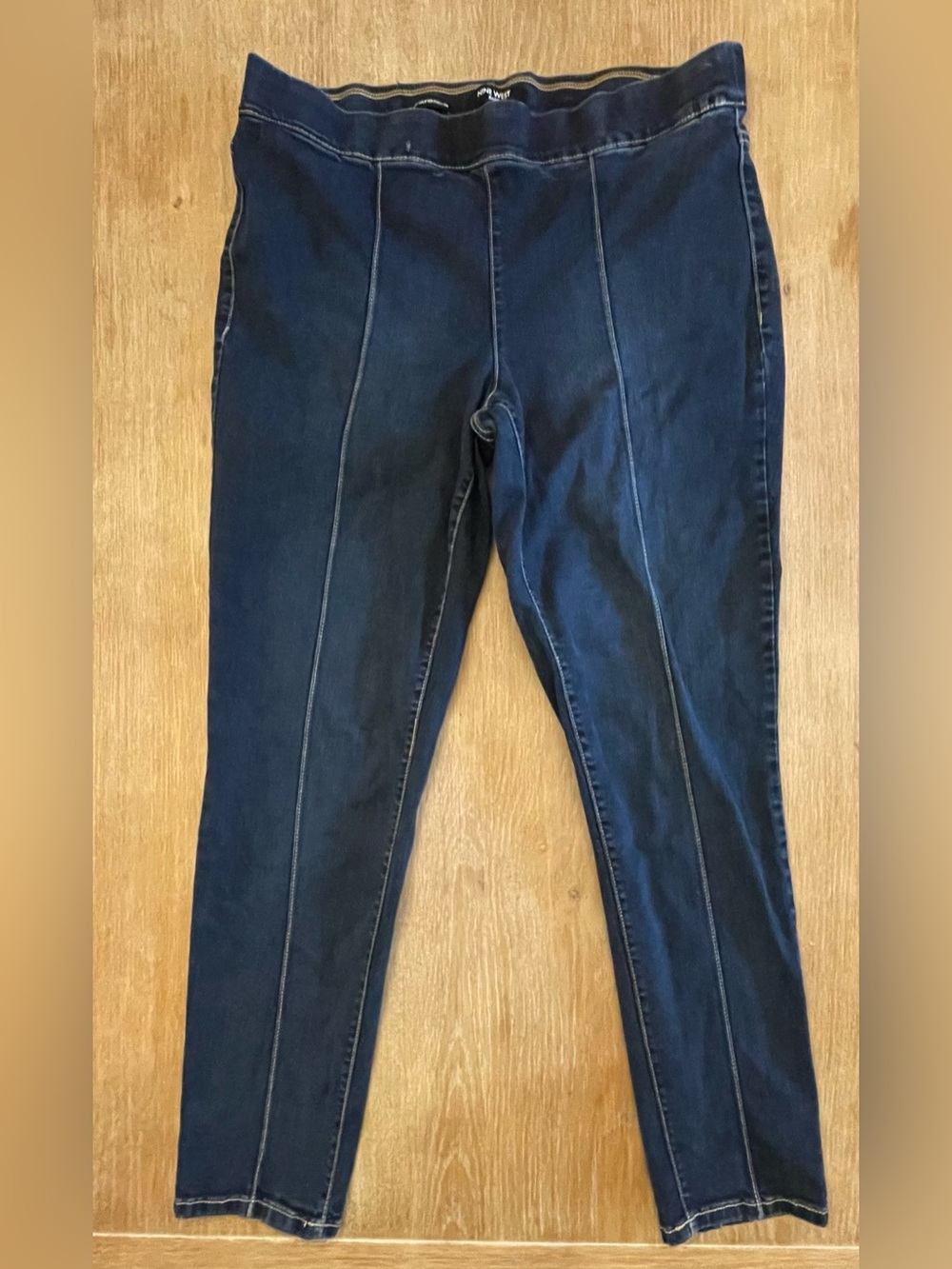 Nine West Dark Blue Seam-Front Jeggings